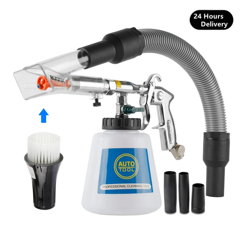 US $76.86 2 In 1 Multifunction Tornado Cleaning Gun Car Water Gun With Hose High Pressure Car Washer Foam Gun Vacuum Cleaner Washing Tool