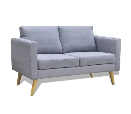 VidaXL диван с 2 сиденьями светильник серый ткань Loveseat для гостиной | Мебель