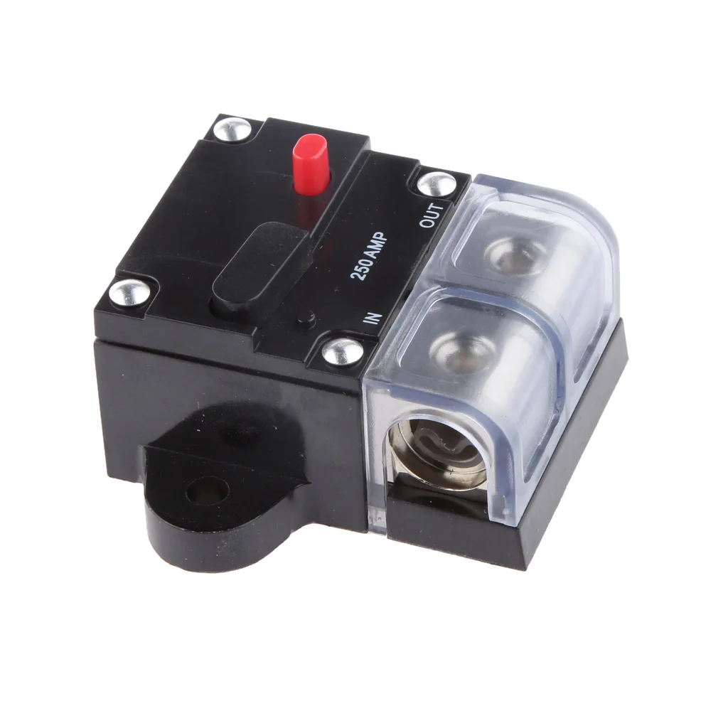 Car Truck Audio 250 Amp Amplifier Circuit Breaker Fuse Holder Protection 12 24V