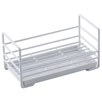 

Wrought Iron Sponge Storage Rack Pool Shelf Home Kitchen Countertop Sink Rag Debris Drain Rack No Tray