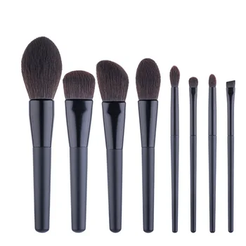 

Makeup Brushes Set 8pcs/lot Eye Make Up Brush Eyeshadow Blending Eyeliner Eyelash Eyebrow Cosmetic Kit Matte black microfiber w