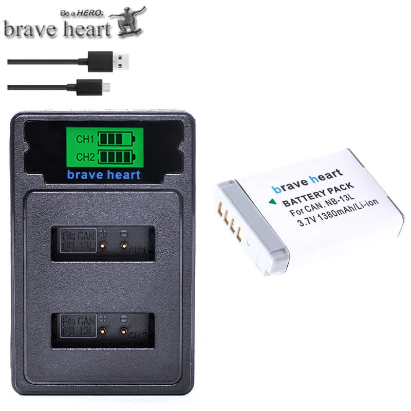 charger and 1battery 3 шт. NB-13L NB 13L NB13L батарея+ type-c lcd двойное зарядное устройство для Canon PowerShot G5 X G5X G7 X G7X G9 X G9X. Цифровой Камера - Цвет: charger and 1battery
