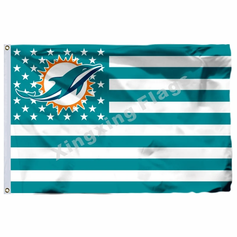 Национальный флаг с изображением дельфинов из мультфильма «Майями» со звездами и полосками, 3 фута X 5 футов, баннер 100D, флаг из полиэстера, 90X150 см