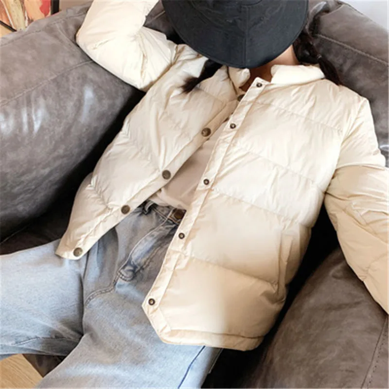 nueva moda tendencia Повседневная Chaqueta de algodón ropa de invierno suelta pan ropa mujer grueso abajo abrigo mujer corto