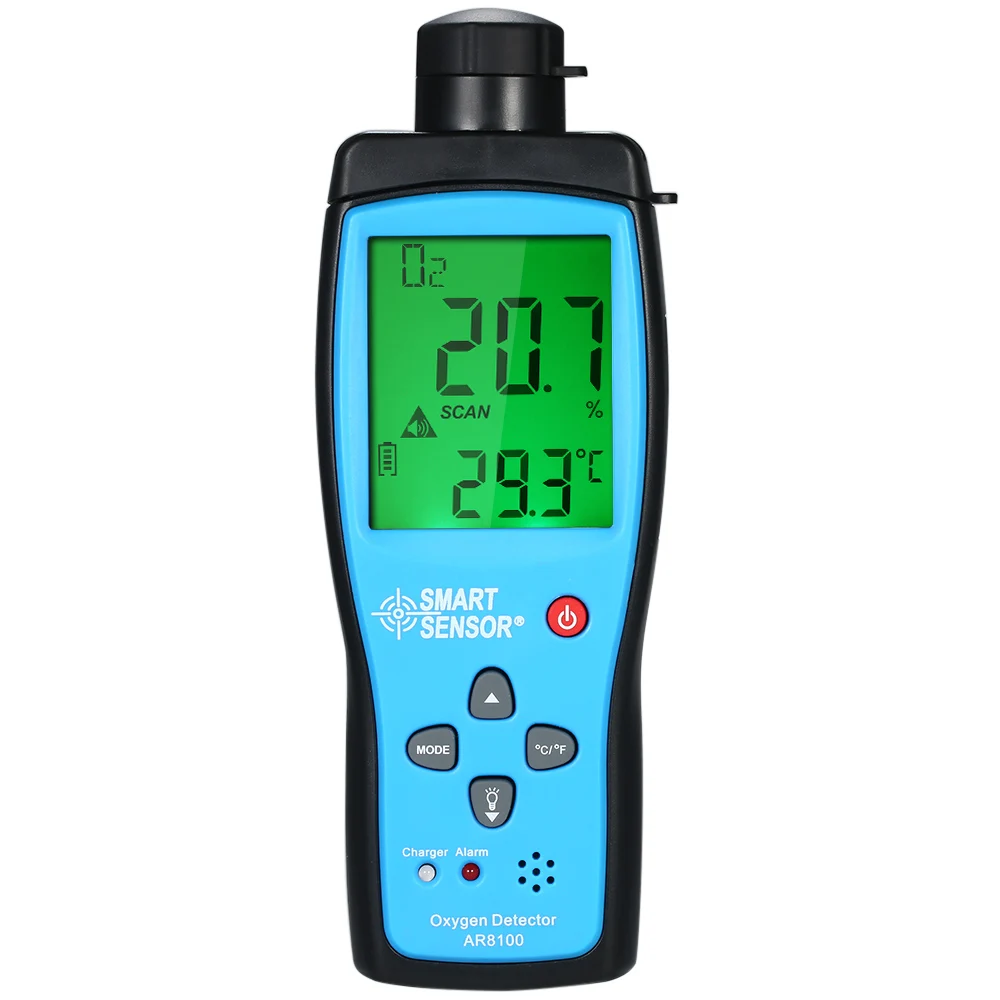 SMART SENSOR Oxygen Meter Digital Portable Automotive O2 Gas Tester Monitor Detector Handheld Oxygen Meter