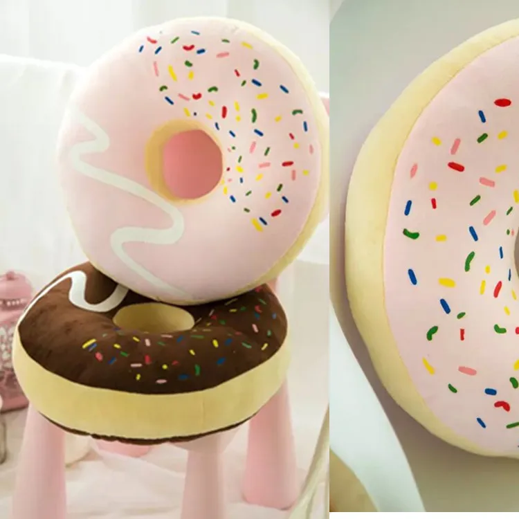 

Good Quality Chocolate Donuts Large Pillow Thick Napping Pillow Multi-Purpose Plush Toys Birthday Gift
