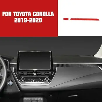 

ABS Sticker19PCS 5D Carbon Fiber Red Car Interior Kit Cover Sticker For Toyota Corolla 2019 Car Interior Stickers