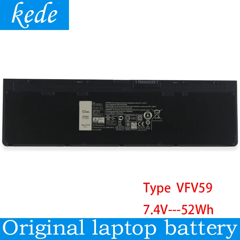 Оригинальный аккумулятор Kede VFV59 для ноутбука Dell Latitude E7240 E7250 W57CV 0W57CV WD52H GVD76 7 4 в 52