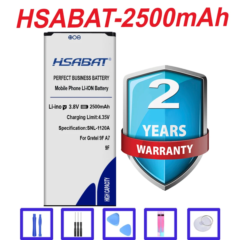 HSABAT Топ бренд аккумулятор 2500 мАч для Гретель 9F A7