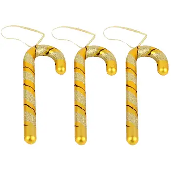 

3Pcs Plastic Candy Canes Christmas Tree Hanging Ornaments Party Decoration