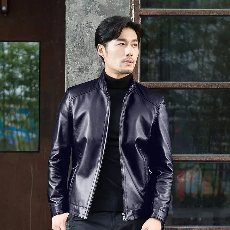 Youpin Men Genuine Leather Jacket 100% Genuine