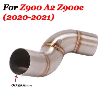

Slip On For Kawasaki Z900 A2 Z900e 2020 2021 Motorcycle GP Exhaust Muffler Escape Moto Modiifed Mid Connection Link Pipe