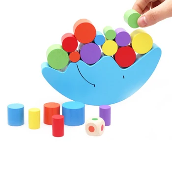 

Moon Balancing Frame Baby Early Learning Toy Montessori Teaching Aids Moon Balance Colorful Early Development Wood Blocks Toys