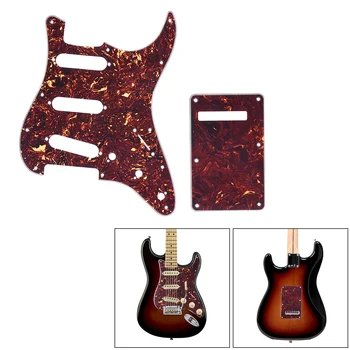 

Tortoise Red Guitar Pick Guard Back Plate with 20pcs Screws for Stratocaster Strat Style Electric Guitar