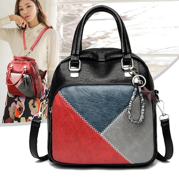 

4 in1 bags 2020 large capacity women shoulder bag soft PU Stitching color Messenger bag casual shoulder bag designer handbag