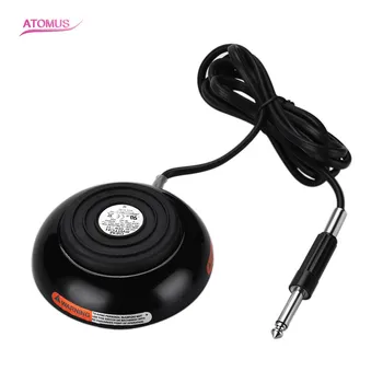 

Tattoo-tattoo Machine Pedal Switch Round Pedal 360 GEM Pro Stainless Steel Degrees Switch Cable Free Shipping tattoo supplies