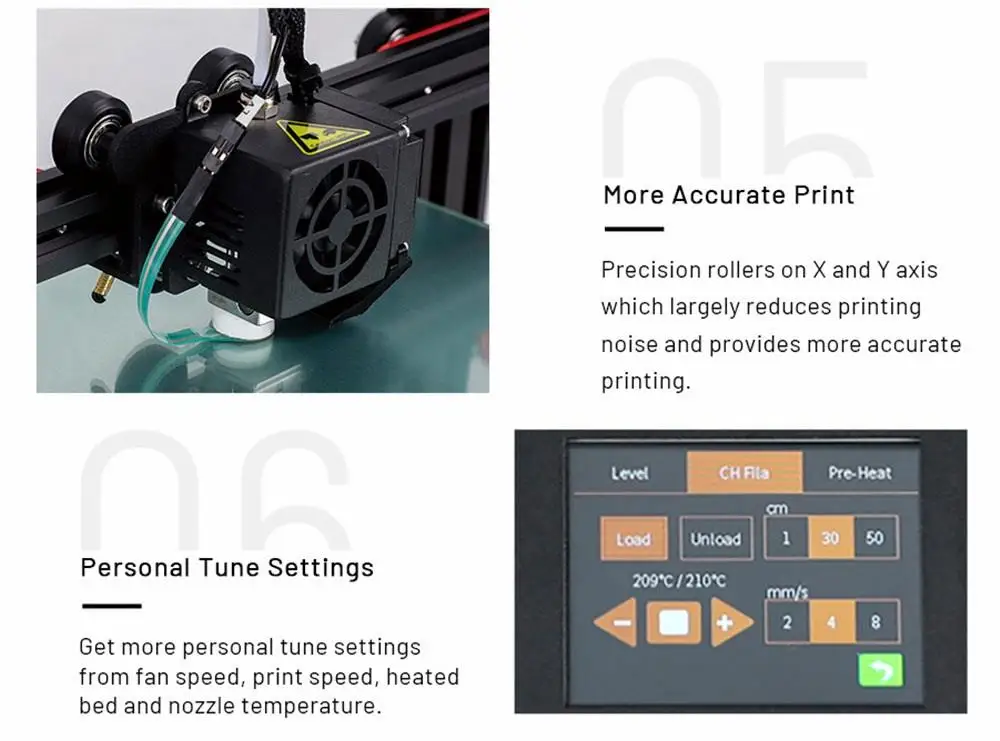 EUUS Shipping Anet ET4 3D Printer All-Metal Frame Auto Leveling 2.8 Touch Screen 3D Printer DIY Kit 220220250mm (25)
