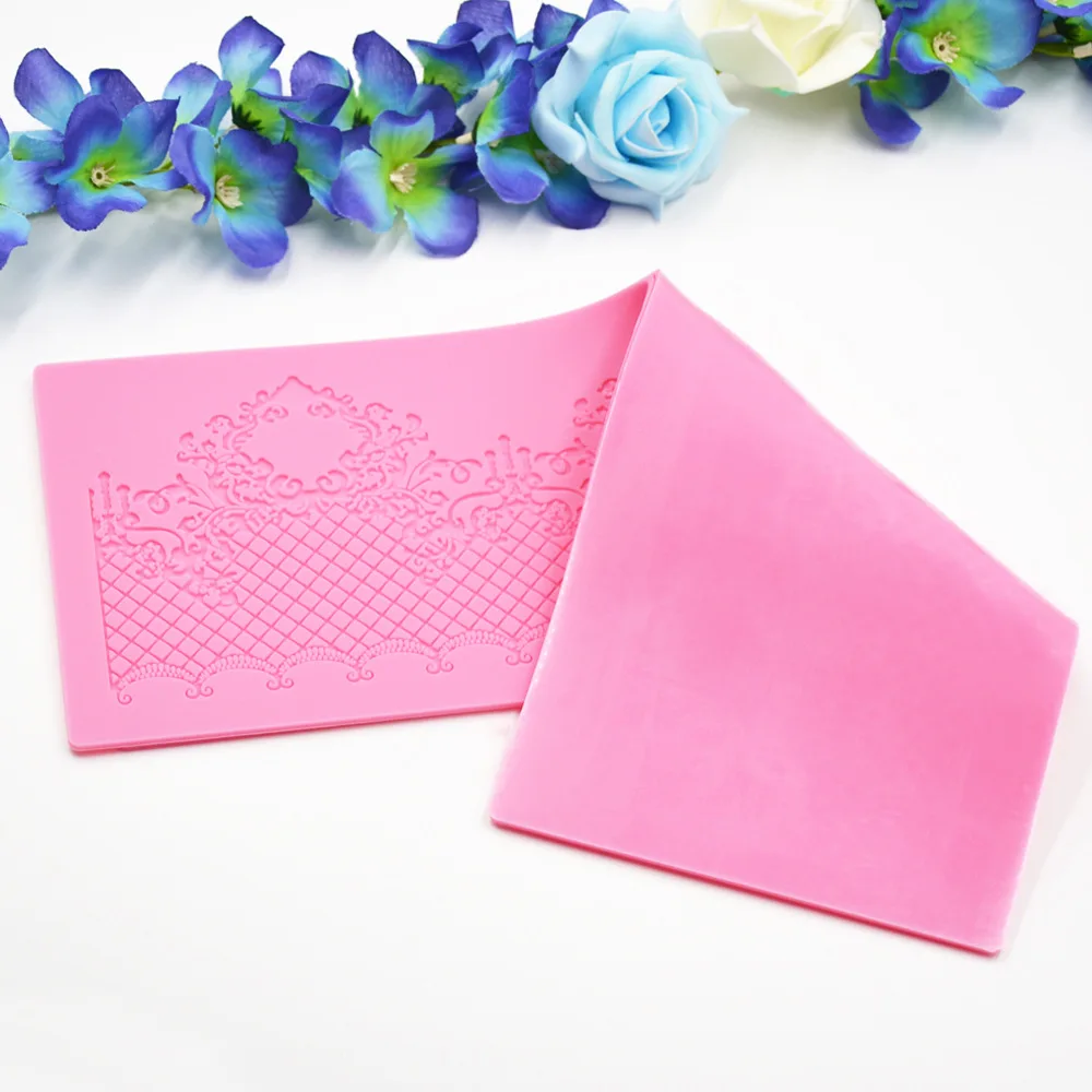 

New Crown Lace Mat Fondant Cake Silicone Mold Birthday Wedding Decoration DIY Chocolate Biscuit Mold Cake Decorating Tools