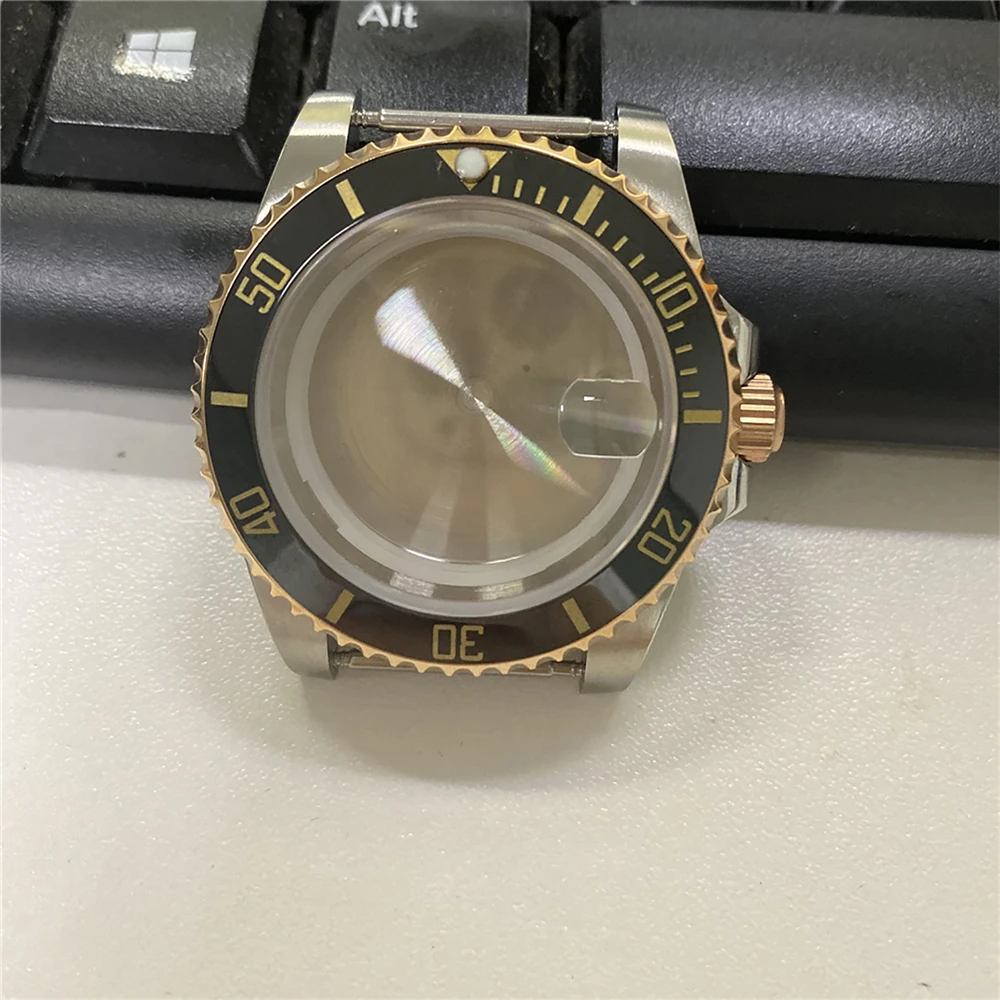 Relógio de metal caso capa inferior conjunto