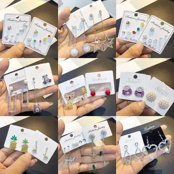 

30 Pairs/lot top quality fashion women earring lot wholesale luxury zircon women wedding earring jewelry lot 201030-58