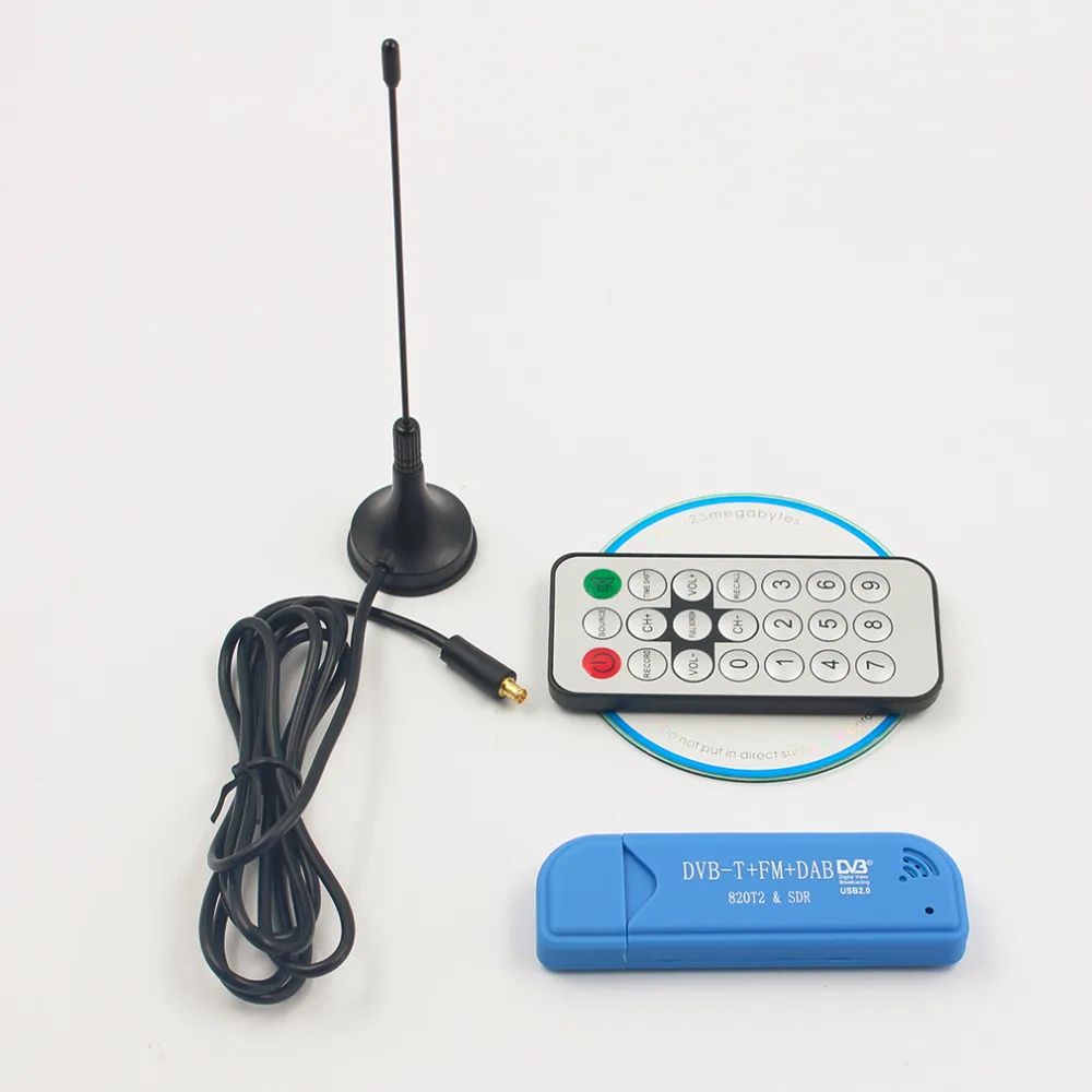 USB 2,0 цифровой DVB-T SDR+ DAB+ FM HD ТВ тюнер приемник палка RTL2832U+ R820T2 Высокое качество