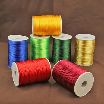 

100M/Roll 2MM Nylon Thread Chinese Knot Macrame Bracelet Braided String DIY Tassels Beading Jewelry Making String Thread 484