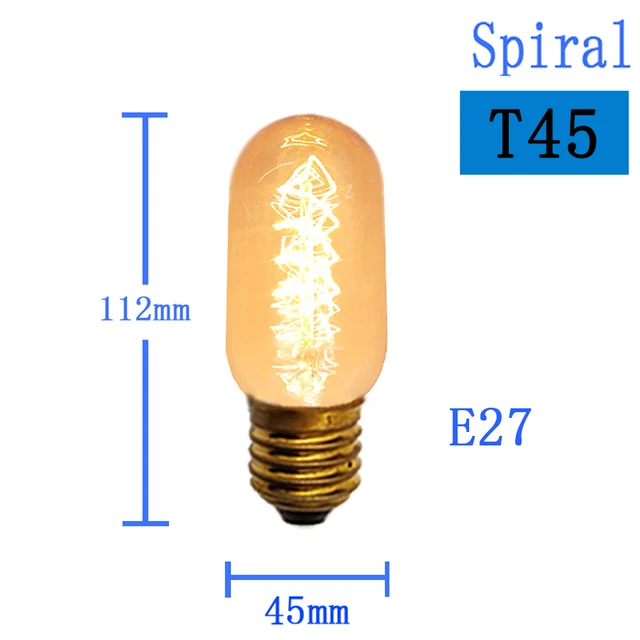 Retro Edison Bulb Filament Incandescent Light Vintage Lamp Ampoule bulbs E14 E27 40w Home Decor Lighting ST64 G95 T300 Green