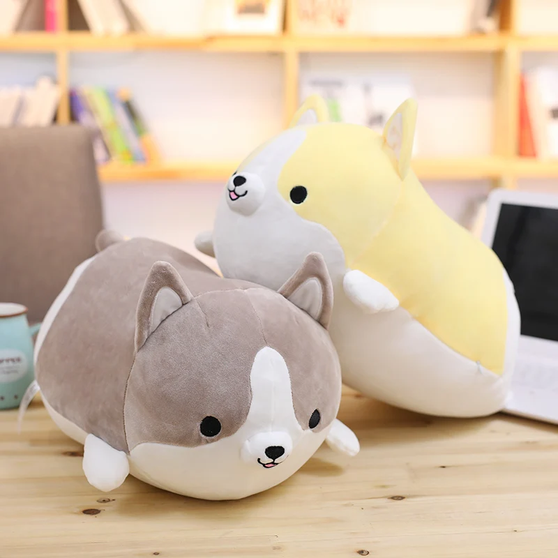 30/45/60cm Cute Corgi Dog Plush Toy Stuffed Soft Fat Animal Cartoon Pillow Lovely Kid Christmas Gift Kawaii Valentine Present | Игрушки и