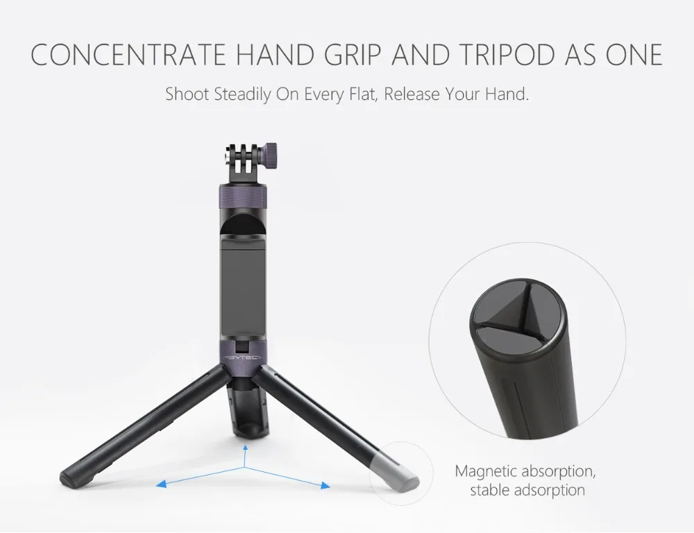 PGYTECH Ручной штатив для экшн-камеры DJI Osmo Pocket для Gopro Hero 6 5 4 Xiaomi Yi аксессуары для камеры
