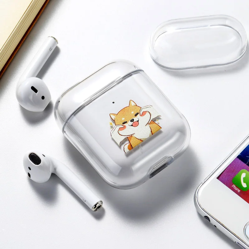 061 Жесткий ПК Прозрачный чехол для наушников для Apple AirPods 1 2 3 Зарядный ящик милый мультфильм Кактус кристалл чехол сумка для Airpods чехлы - Цвет: 061