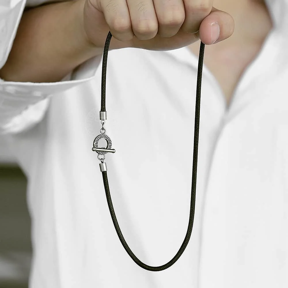 Male Jewelry Cord Necklace Mens Gift 