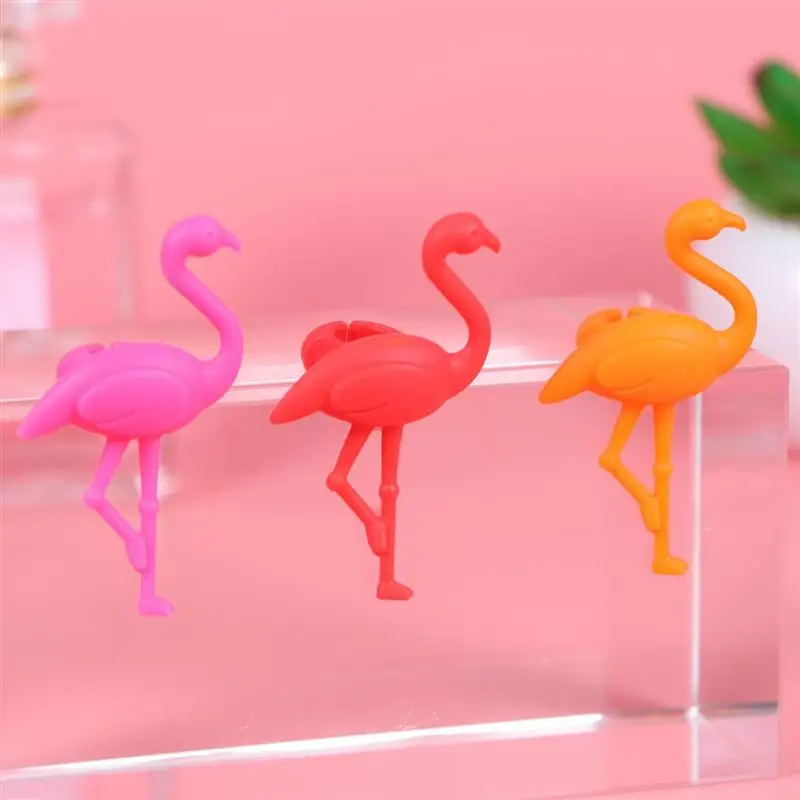 6 шт силиконовый бокал маркер креативный Фламинго дизайн напиток амулеты метка для этикетки стеклянная идентификация идеально подходит для вечерние