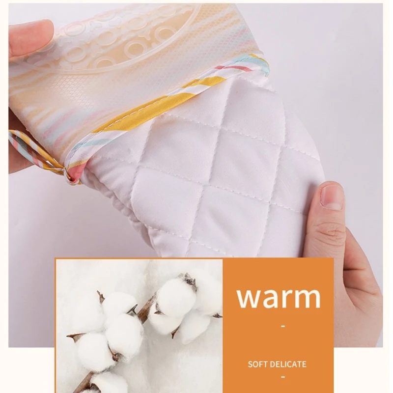 Premium Silicone Pot Holders Non-Slip Oven Mitts Hook Holes Design Cotton Lining Easy to Use and Store Hook Holes Design