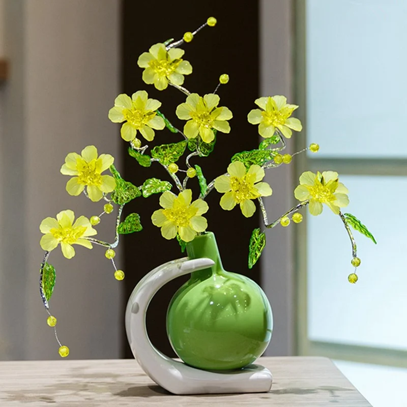 

Home decoration accessories modern crystal flower for homes creative art flower inserting swing piece modern simple furnishings