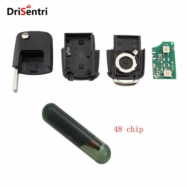 

Keyless Uncut Flip Remote Key Fob with ID48 Chip 1J0 959 753 AG for For-VW Beetle Bora For-Golf For-Passat Polo Transporter