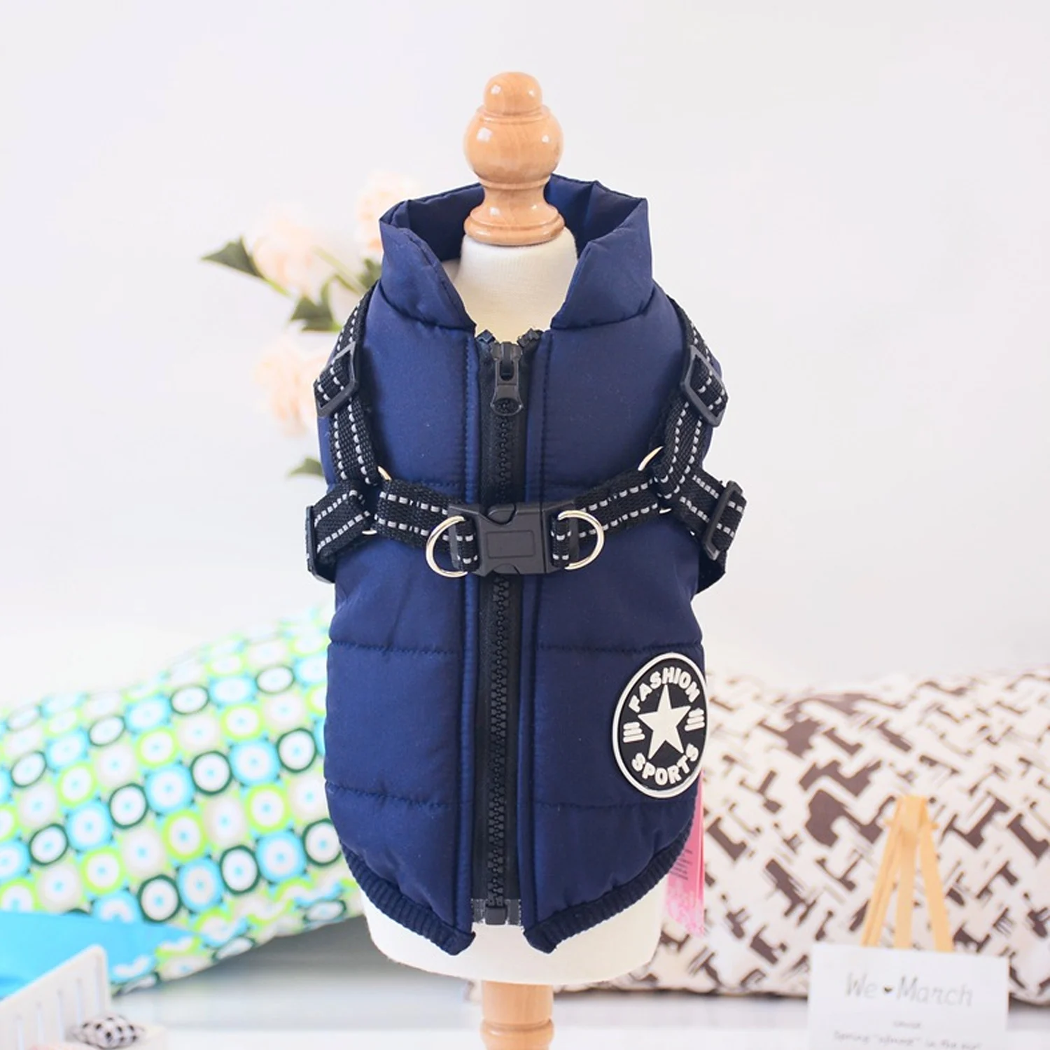 Blue Behogar, модные зимние водонепроницаемые теплые хлопковые куртки для собак, жилеты, пальто, одежда для собак, прогулок, бега, походов, катания на лыжах, размер L - Цвет: Blue