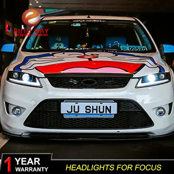 

Car Styling case for Ford Focus Headlights 2009-2013 Bi-Xenon Ford Focus Headlight DRL Lens Double Beam Bi-Xenon HID