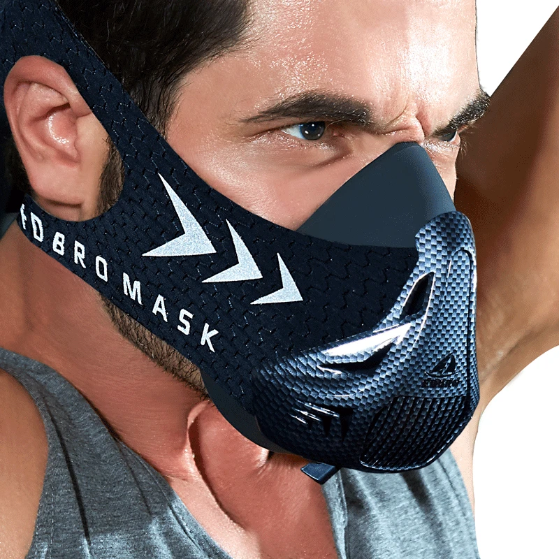 FDBRO Sports Mask Elevation Running Fitness Pack Style Black High Altitude Training Fit Sports Mask 2.0 Mask Cloth Free Shipping