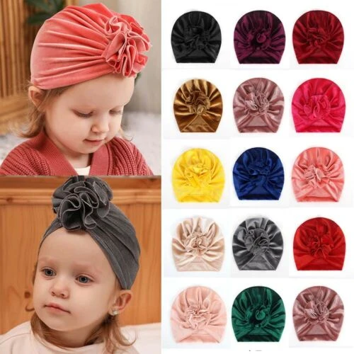 Turban pour bébé, 18 couleurs, chapeau pour fille et garçon, bandeau chaud  - AliExpress