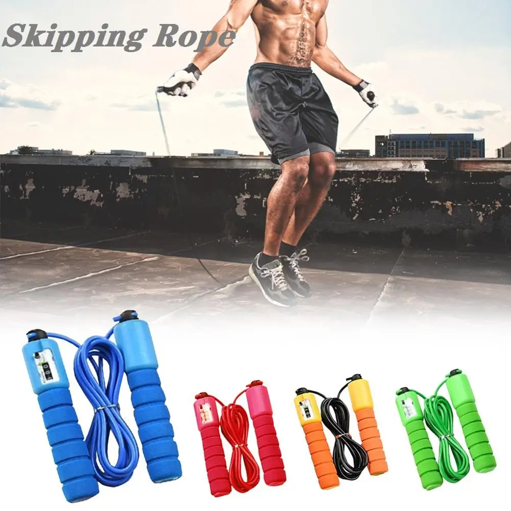 

Weighted Jump Ropes with Counter Sports Fitness Adjustable Fast Speed Counting Jump Skip Rope Skipping Wire