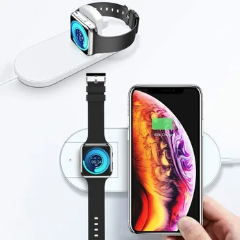

Wireless Charger For iPhone XR XS MAX X 8 QI Wireless Charging Pad For Apple Watch 2 3 USB Charger For Samsung S8 S9 S10