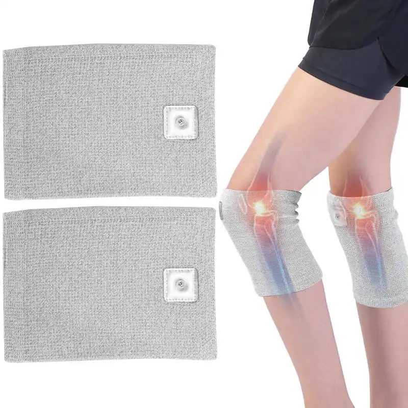 2pcsMassageToolElectrodeKneecapSilverFiberConductiveKneePad