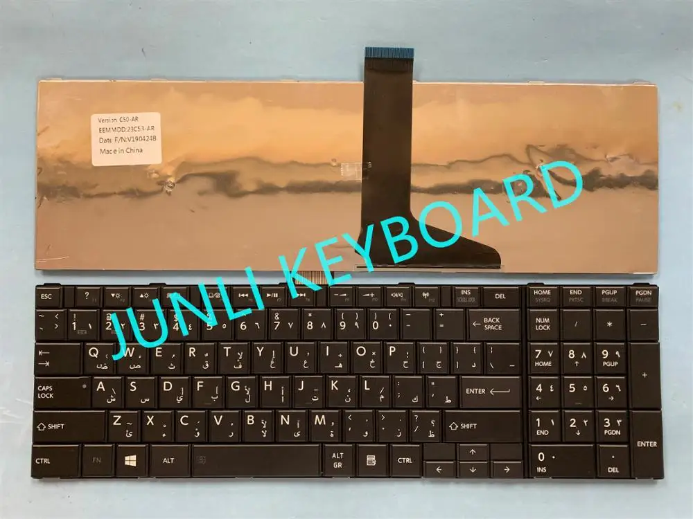 JUNLI клавиатура для Toshiba C50-a C50d-a C50dt-A C50t-a C55-A C55D-A Arabic | Компьютеры и офис