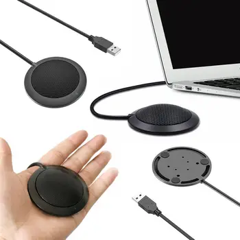 

Microphone USB Plug Computer Tabletop For Recording Conference Gaming Condenser Microphone Boundary Omnidirectional F7C7