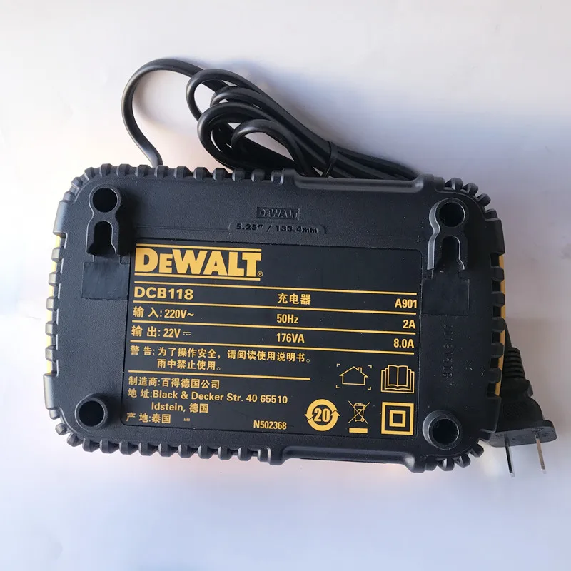 220-240v Dcb118 Fast Charger For Dewalt 