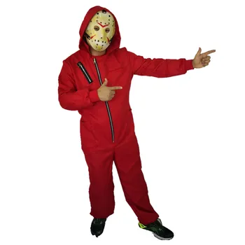 

1pc Jason Voorhees Friday The 13th Horror Hockey Mask Costume Salvador Dali The House of Paper La Casa De Papel Cosplay Costume