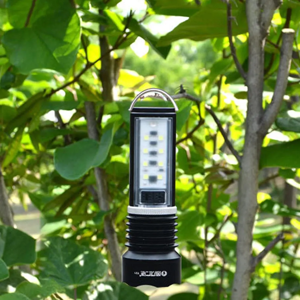 Portable Size Super Bright 200LM LED Torch Metal Magnet Waterproof Outdoor Camping Hiking Emergency Torch Flashlight