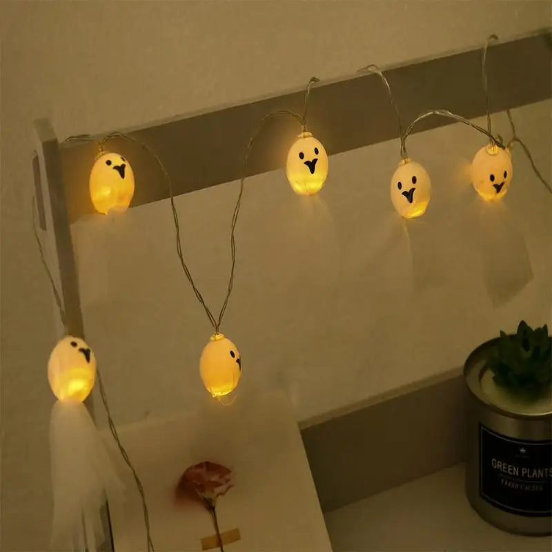 

Halloween Festival Party LED Lamps Decor Fabric Ghost Elf Grimace String Lights Environmental Protection Energy Saving