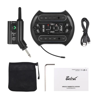 

Belcat SW400 + R1 UHF Rechargeable Acoustic Guitar Wireless Sound Hole Pickup System with Receiver Max.50M Transmission Range