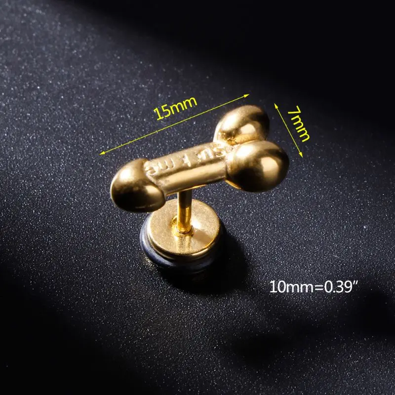 1pc Punk Earrings Fashion Personality Exaggerate Men Male Jewelry Brincos Charms Ear Stud Creative Unique Sexy Anti Allergy 6